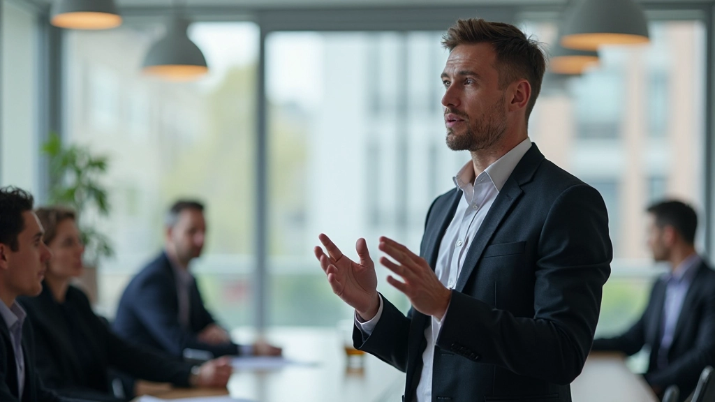 Professional training workshop met business professionals die skills ontwikkelen, presentatie en leren