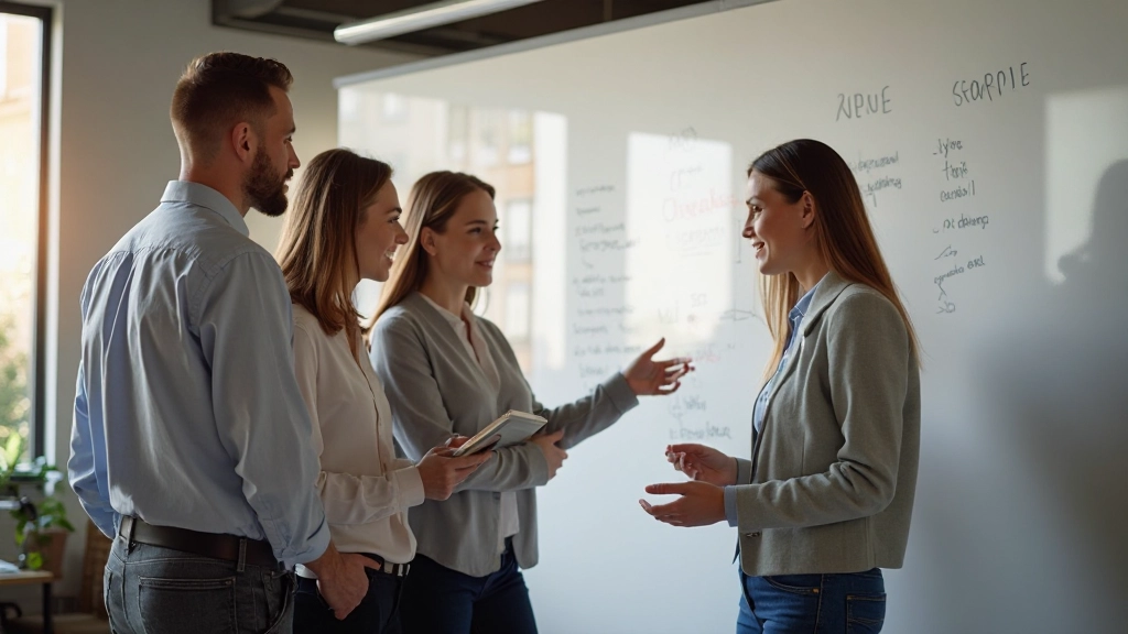 Professionele startup team collaboratie in modern kantoor, teamwork en brainstorming sessie