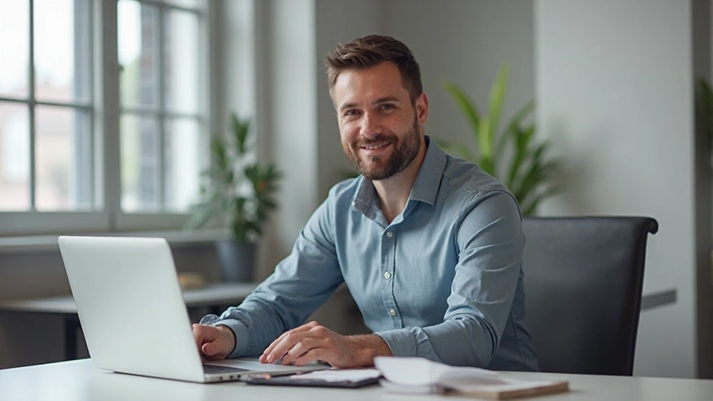 Young professional presenting startup business plan to team members in modern office